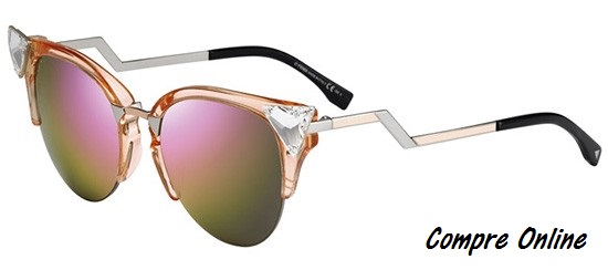 Oculos de sol Fendi Iridia Gatinho strass colorido compre online com frete gratis.